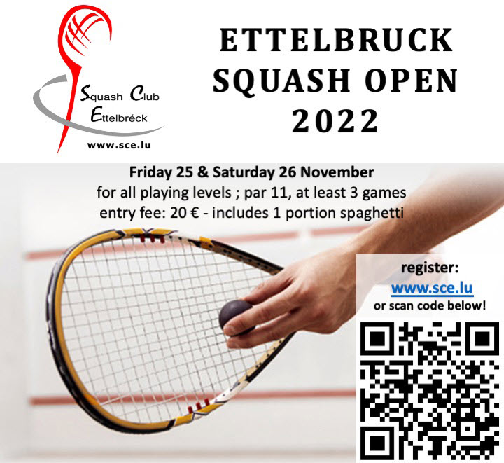 Ettelbruck Squash Open 2022 Fédération de Squash Luxembourgeoise